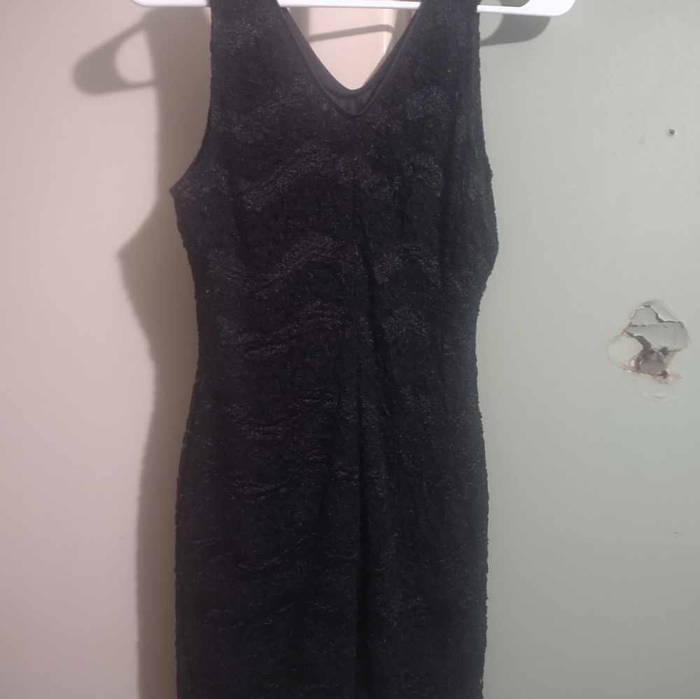 Woman's‎ Black Lace Day Sheath Dress